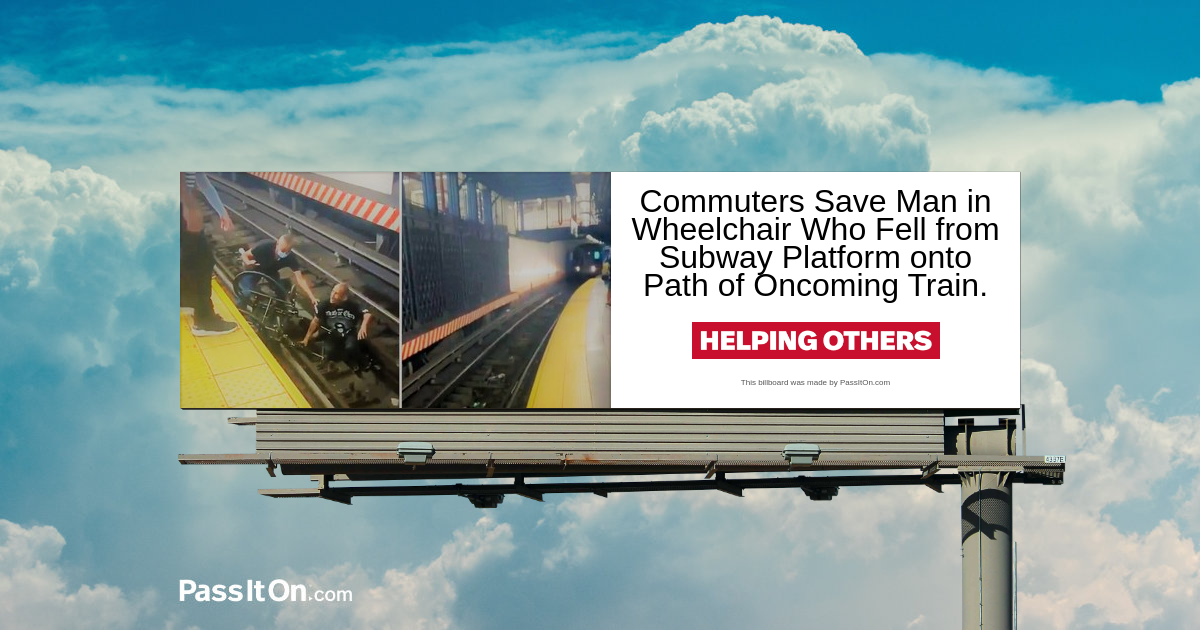 Commuters Save Man in Wheelchair Who Fell from Subway Platform onto Path of Oncoming Train. 