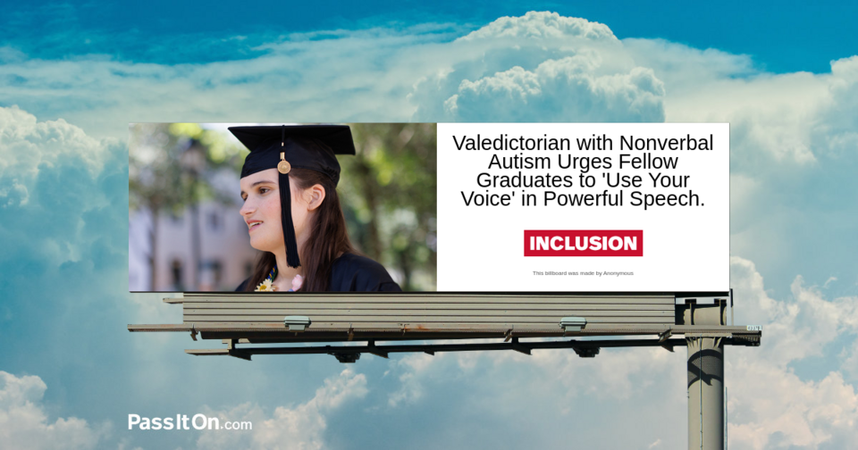 Valedictorian with Nonverbal Autism Urges Fellow Graduates to 'Use Your Voice' in Powerful Speech.