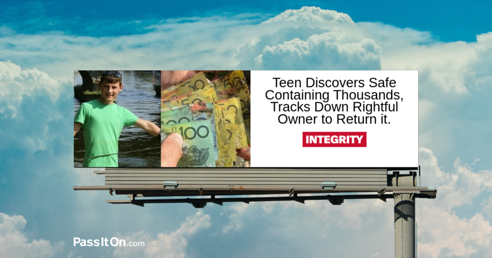 Teen Discovers Safe Containing Thousands, Tracks Down Rightful Owner to Return it.