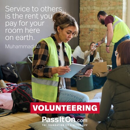 Service to others is the rent you pay for your room here on earth. #<Author:0x00007f1ae8095c90>