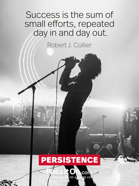 Success is the sum of small efforts, repeated day in and day out. #<Author:0x00007fea8de38ad0>