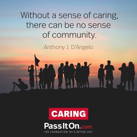 Without a sense of caring, there can be no sense of community. #<Author:0x00007f58c675c1c0>