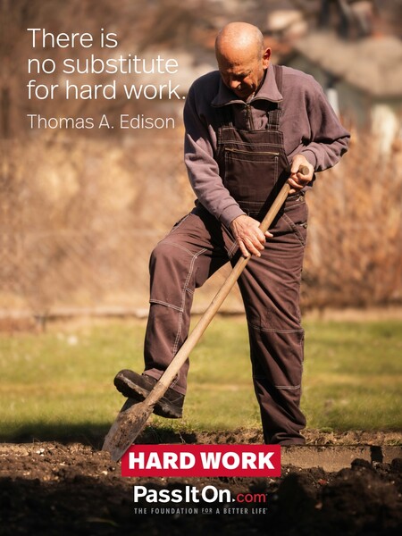 There is no substitute for hard work. #<Author:0x00007f728a24a3c0>