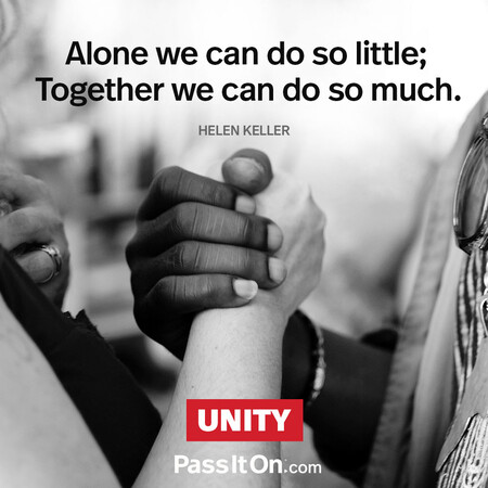 Alone we can do so little; together we can do so much. #<Author:0x00007f58c7033848>