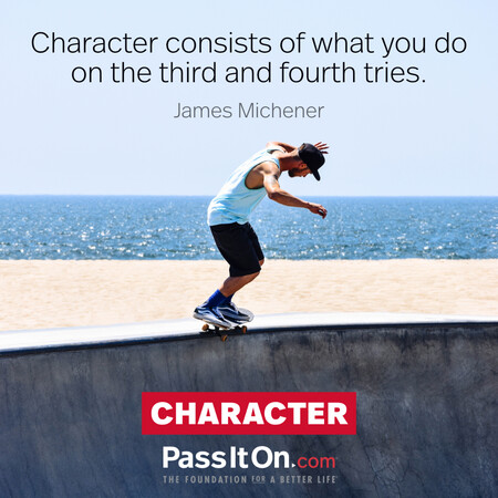 Character consists of what you do on the third and fourth tries. #<Author:0x00007f58c6b05010>