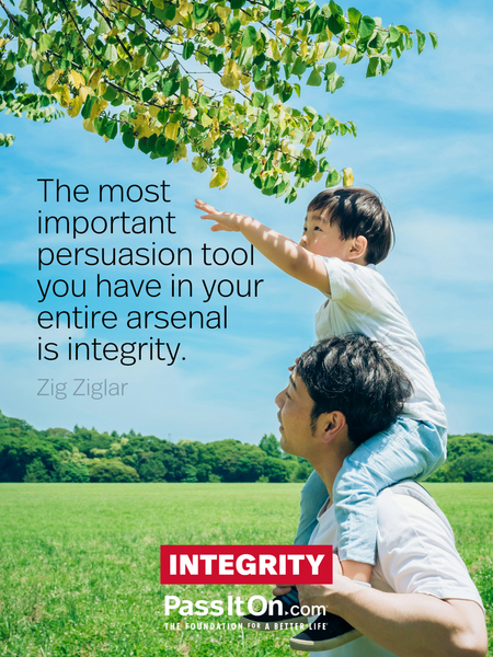 The most important persuasion tool you have in your entire arsenal is integrity. #<Author:0x00007fea8d182598>