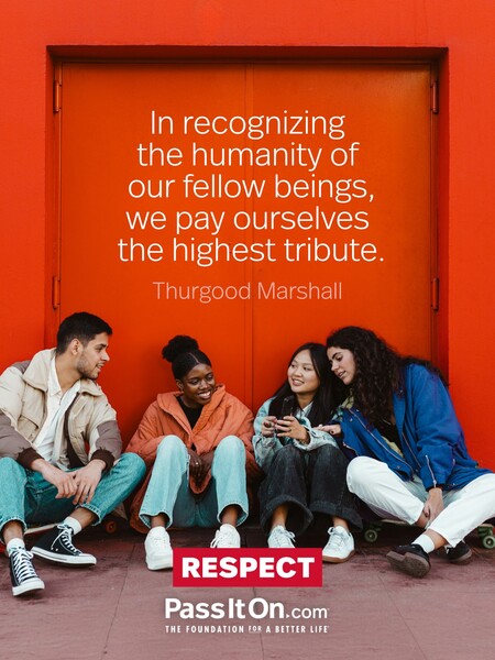 In recognizing the humanity of our fellow beings, we pay ourselves the highest tribute. #<Author:0x00007f1ae9226b80>