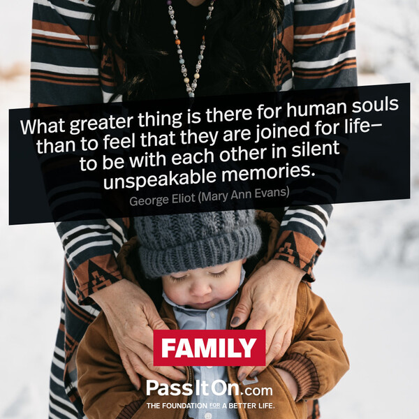 What greater thing is there for human souls than to feel that they are joined for life - to be with each other in silent unspeakable memories. #<Author:0x00007f2b21cb7818>