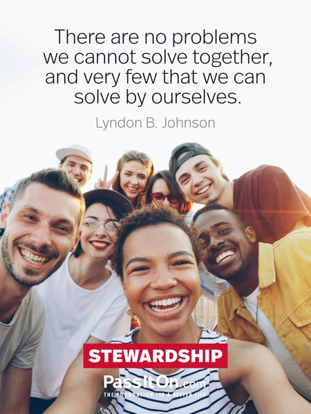 There are no problems we cannot solve together, and very few that we can solve by ourselves. #<Author:0x00007f58c68f2098>