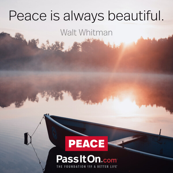 Peace is always beautiful. #<Author:0x00007f2b220993a0>