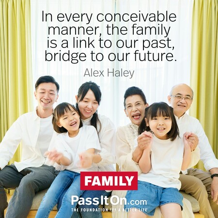 In every conceivable manner, the family is a link to our past, bridge to our future.
 #<Author:0x00007f58c5a6e760>