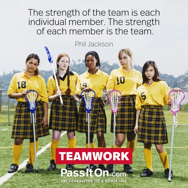 The strength of the team is each individual member. The strength of each member is the team. #<Author:0x00007f2b21c03840>
