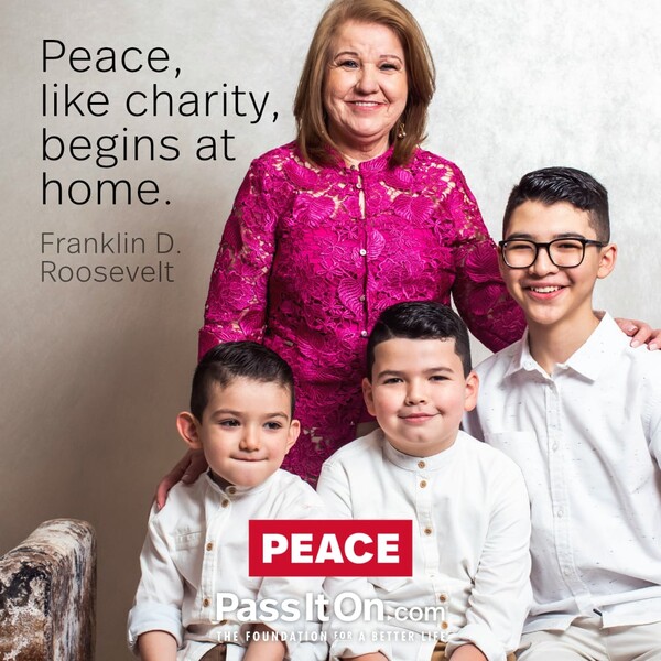 Peace, like charity, begins at home. #<Author:0x00007f2b21ad8858>