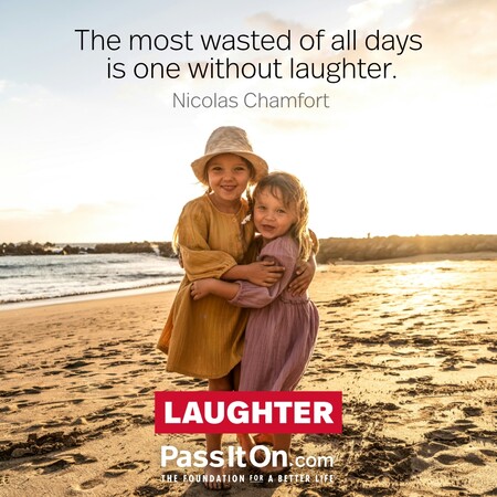 The most wasted of all days is one without laughter. #<Author:0x00007fea8e174618>