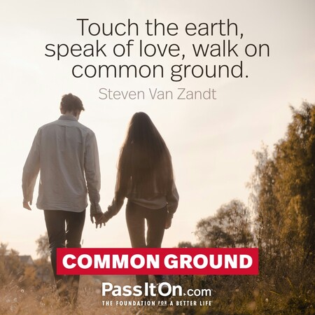 Touch the earth, speak of love, walk on common ground. #<Author:0x00007f58c68a08d8>
