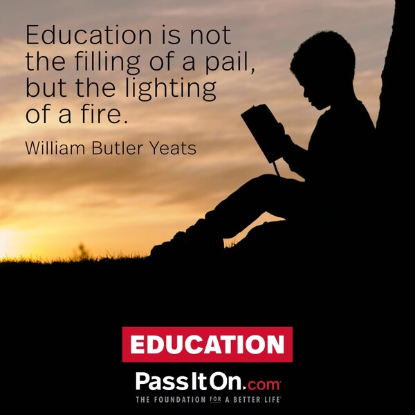 Education is not the filling of a pail, but the lighting of a fire. #<Author:0x00007f2b21ad7e58>