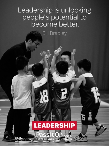 Leadership is unlocking people's potential to become better. #<Author:0x00007f1adbdacf80>