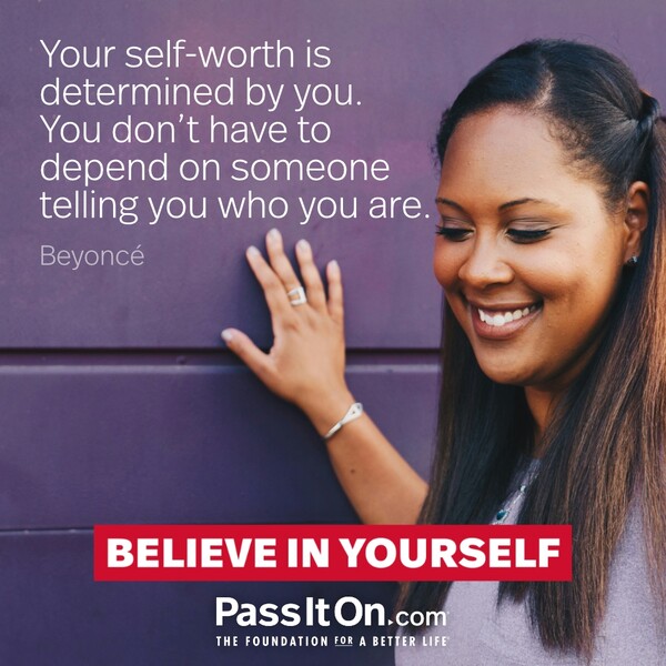 Your self-worth is determined by you. You don’t have to depend on someone telling you who you are. #<Author:0x00007f2b22194d90>