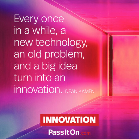 Every once in a while, a new technology, an old problem, and a big idea turn into an innovation. #<Author:0x00007f2b21afaa20>