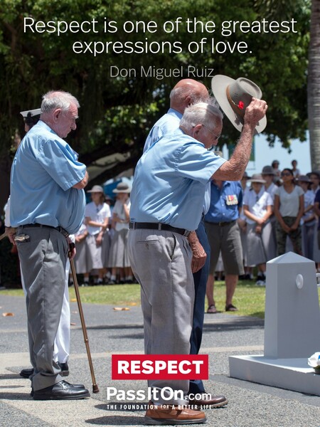 Respect is one of the greatest expressions of love. #<Author:0x00007f2b22f91560>