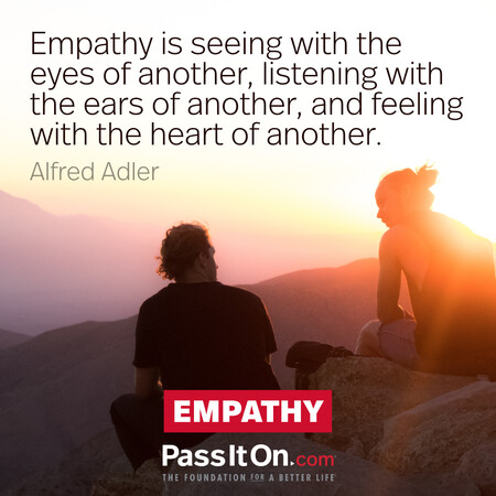 Empathy is seeing with the eyes of another, listening with the ears of another, and feeling with the heart of another. – Alfred Adler #<Author:0x00007fea8de28860>