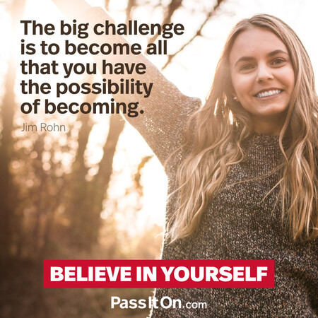 The big challenge is to become all that you have the possibility of becoming. #<Author:0x00007f1ae809f290>