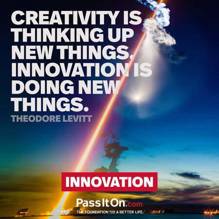 Creativity is thinking up new things. Innovation is doing new things. #<Author:0x00007f1ae8011f58>