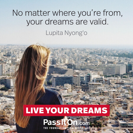 No matter where you’re from, your dreams are valid. #<Author:0x00007f1ae98a7810>