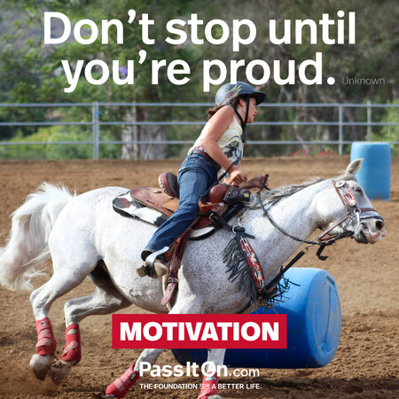 Don't stop until you're proud. #<Author:0x00007f58c679b910>