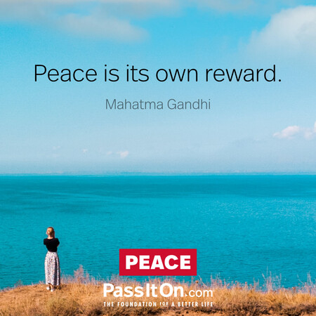 Peace is its own reward. #<Author:0x00007fea8de28720>