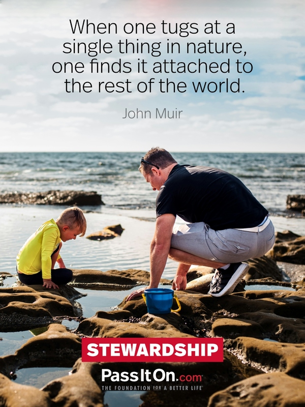 When one tugs at a single thing in nature, one finds it attached to the rest of the world. #<Author:0x00007f58c68c0520>