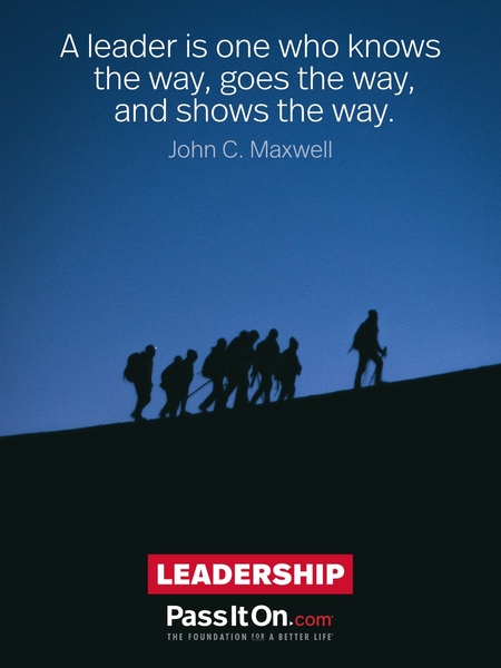 A leader is one who knows the way, goes the way, and shows the way. #<Author:0x00007f1ae8071b88>