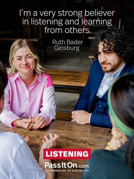 I’m a very strong believer in listening and learning from others. #<Author:0x00007f2b21cb4c58>
